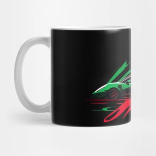 Sports Car Dark Green Side Mug